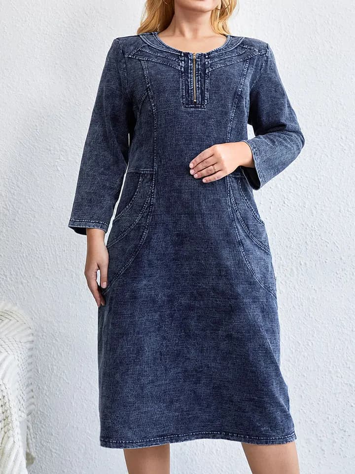 Dámské volné džínové šaty v nadměrné velikosti - letní mini šaty, více barev