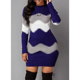Módní dámské šaty podzim/zima plus size - elegantní volnočasové boho šaty S-5XL - náhled 4