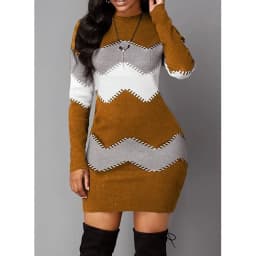 Módní dámské šaty podzim/zima plus size - elegantní volnočasové boho šaty S-5XL - náhled 7