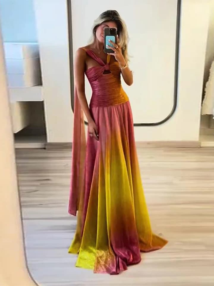 Elegantní letní maxi šaty dámské - módní boho styl, vysoký pas, průsvitné, bez ramínek