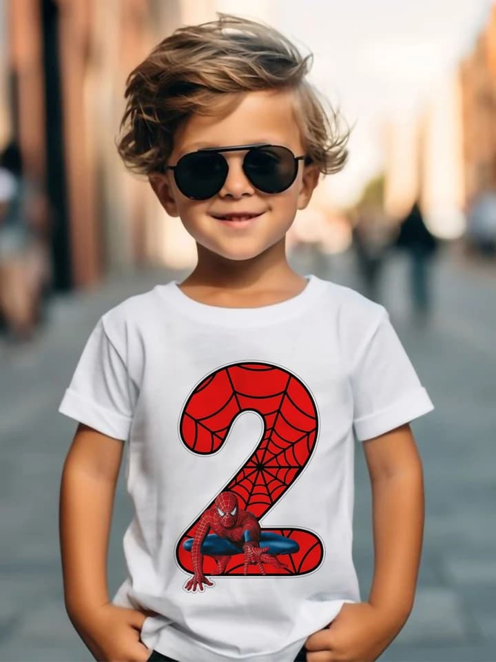 Dětské tričko Spider-Man - Narozeninové tričko pro kluky a holky, superhrdina, bavlněný top