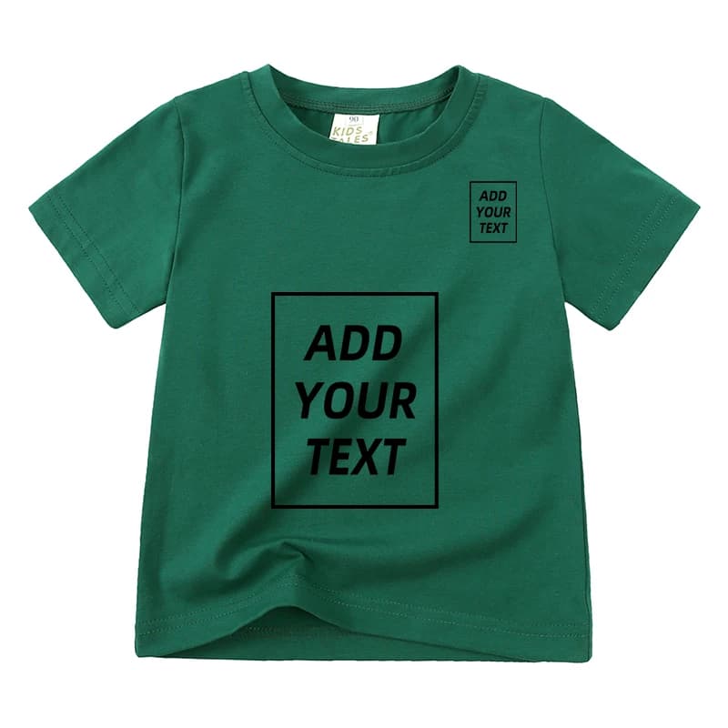 Dětské bavlněné tričko krátký rukáv letní jednobarevné tričko pro kluky a holky