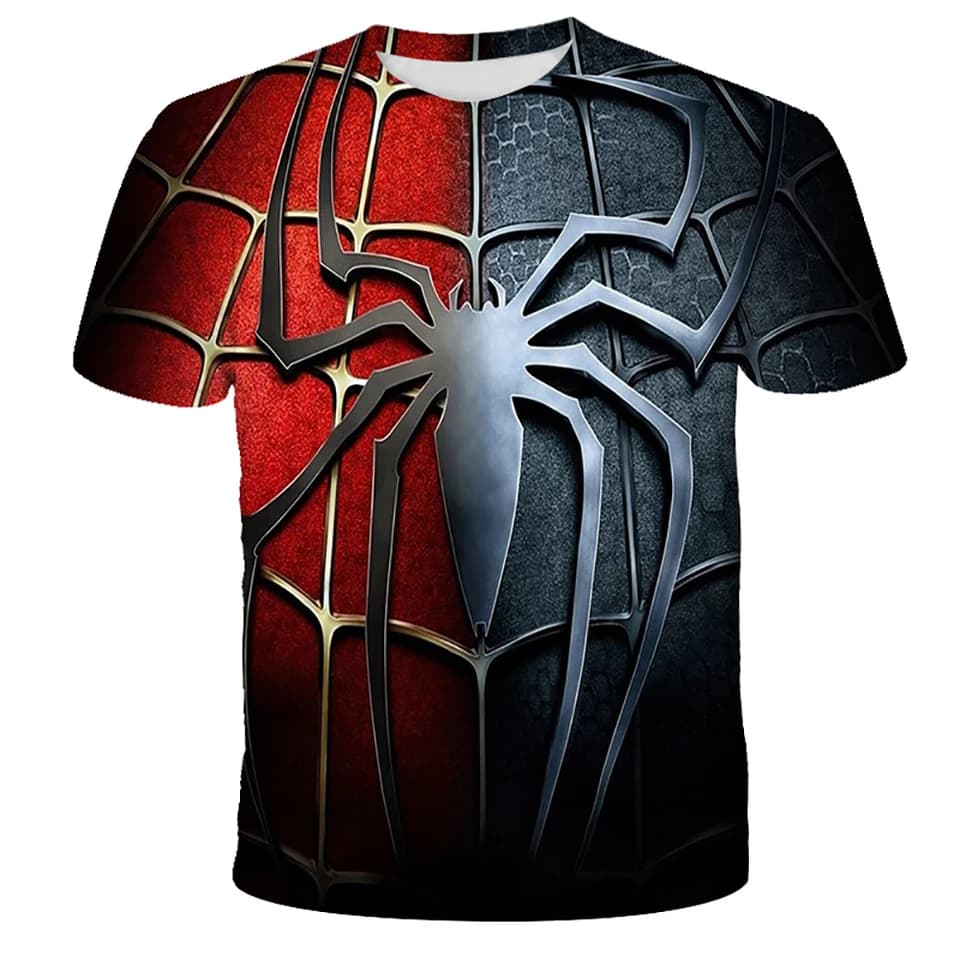 3D Potištěné Dětské Tričko Superhrdina - Moderní Streetwear Pro Kluky a Holky