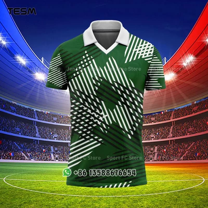 Pánské polo tričko s 3D potiskem - Sportovní módní top pro volný čas a aktivní styl