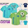 Dětský baseballový dres s potiskem Monster Inc | Tréninkový dres pro kluky | Sportovní kostým pro fanoušky Disney