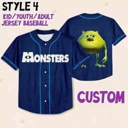 Dětský baseballový dres s potiskem Monster Inc | Tréninkový dres pro kluky | Sportovní kostým pro fanoušky Disney - náhled 6