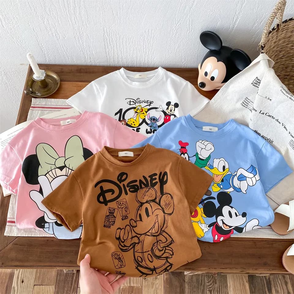 Dětské tričko Mickey Mouse hnědé - roztomilý dětský top pro kluky a holky