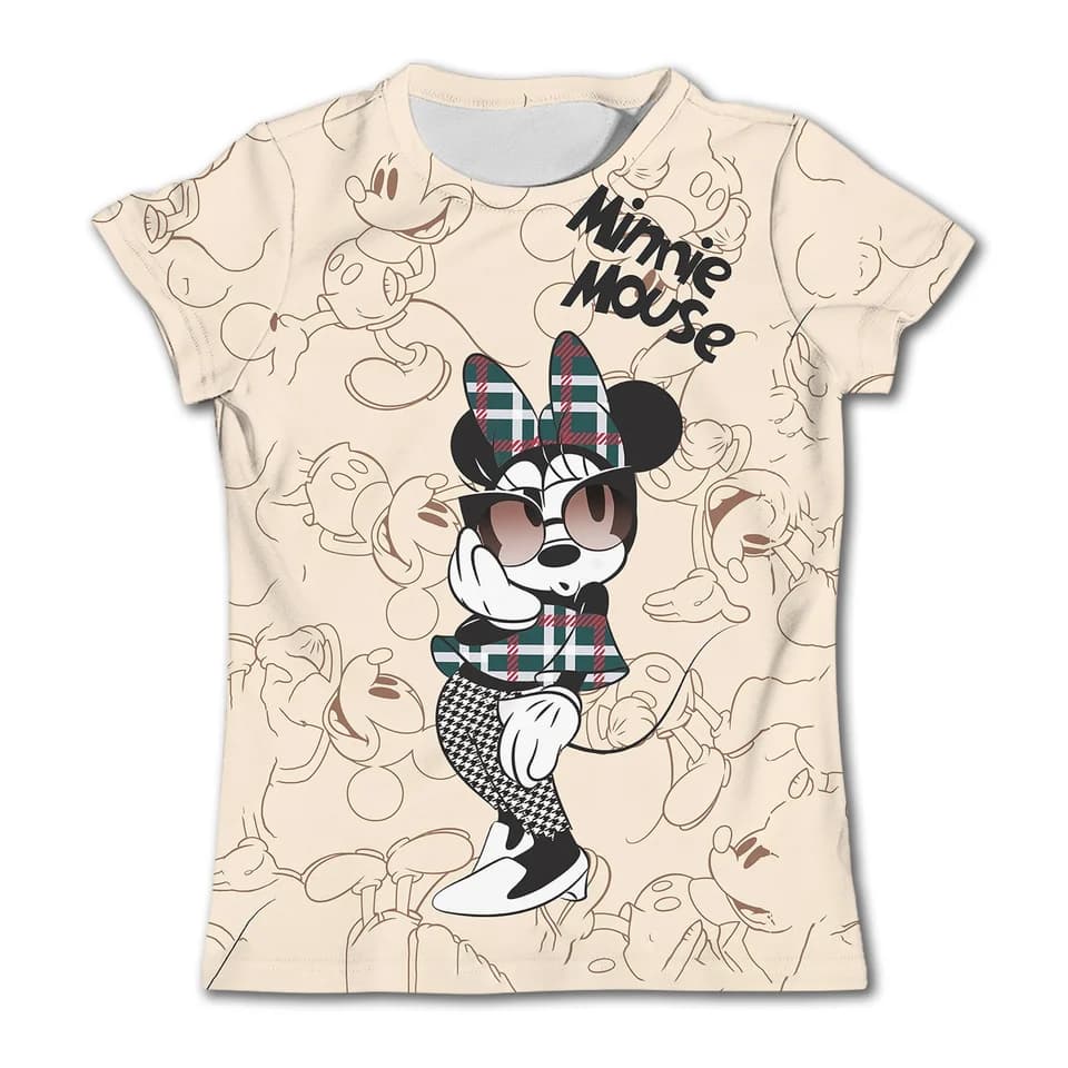 Dětské letní tričko s roztomilým Mickey potiskem - měkké, pohodlné, módní dívčí tričko