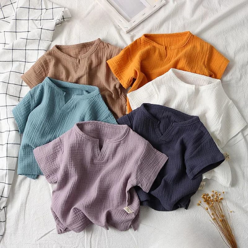 Dětské letní tričko bavlněné sportovní tričko pro kluky a holky 1-8 let