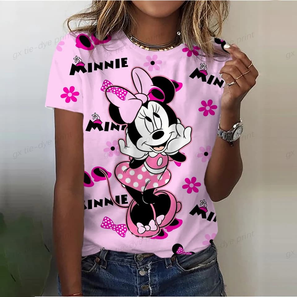 Dětské tričko Mickey Minnie Disney | Roztomilý anime design | Unisex vintage top