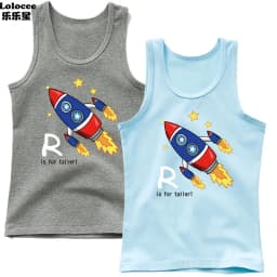 Dětské bavlněné tílko s potiskem astronauta | Letní roztomilé sportovní tričko pro kluky a holky - náhled 5