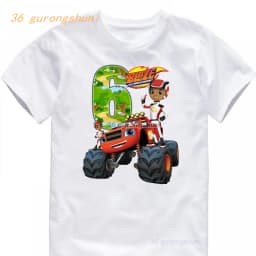 Dětské tričko Blaze a Monster Machines - narozeninové tričko pro kluky 5-6 let letní móda - náhled 3