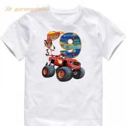 Dětské tričko Blaze a Monster Machines - narozeninové tričko pro kluky 5-6 let letní móda - náhled 5
