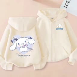 Roztomilá dětská mikina s kapucí Cinnamoroll | Dívčí chlapecká sportovní móda - náhled 2