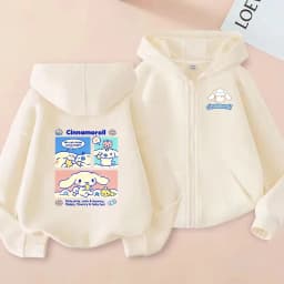 Roztomilá dětská mikina s kapucí Cinnamoroll | Dívčí chlapecká sportovní móda - náhled 5