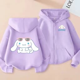 Roztomilá dětská mikina s kapucí Cinnamoroll | Dívčí chlapecká sportovní móda - náhled 4