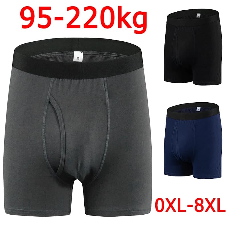 Pánské bavlněné boxerky XXL - pohodlné elastické spodní prádlo ve velkých velikostech 6-8XL