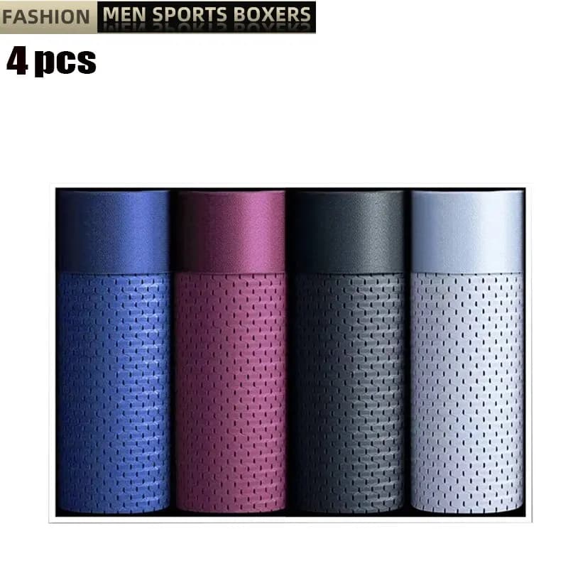 Pánské boxerky hedvábné Ice Silk prodyšné velké velikosti 4XL elastické pohodlné spodní prádlo