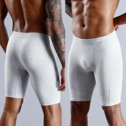 Pánské bavlněné boxerky XXL - pohodlné sportovní spodní prádlo dlouhé nohavice prodyšné - náhled 6