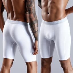 Pánské bavlněné boxerky XXL - pohodlné sportovní spodní prádlo dlouhé nohavice prodyšné - náhled 7