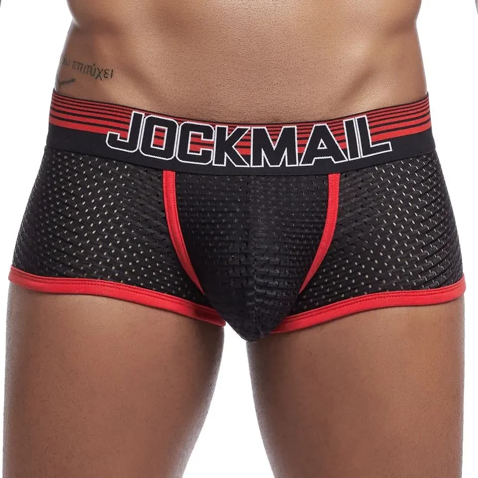 Pánské boxerky prodyšné elastické sportovní spodní prádlo s nízkým pasem
