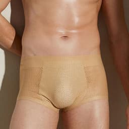 Pánské prodyšné boxerky s push-up efektem - pohodlné elastické spodní prádlo ve solidních barvách - náhled 3
