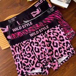Pánské leopardí boxerky - prodyšné, pohodlné spodní prádlo z hedvábného materiálu - náhled 5