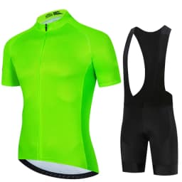 Cyklistický dres pánský zelený neonový prodyšný sportovní letní výbava na kolo MTB - náhled 2
