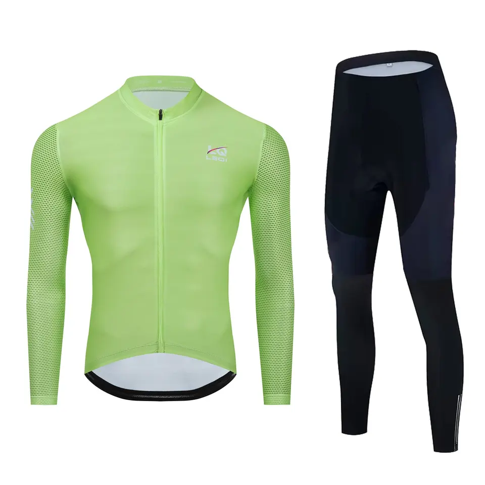 Letní cyklistický komplet pánský/dámský - prodyšná cyklo sada dres + kalhoty