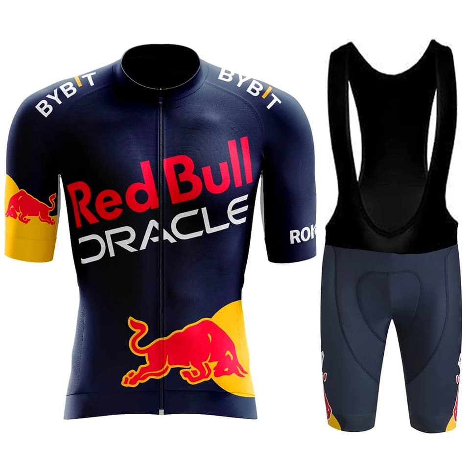 Pánský cyklistický dres MTB - prodyšný sportovní set na silniční kolo, červený