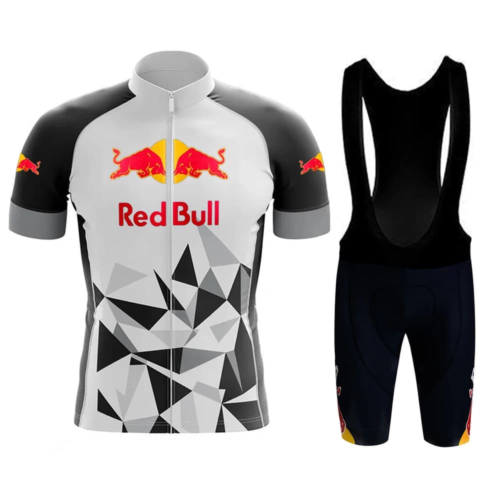 Pánský cyklistický dres červený prodyšný MTB silniční dlouhý rukáv polstrovaný sportovní