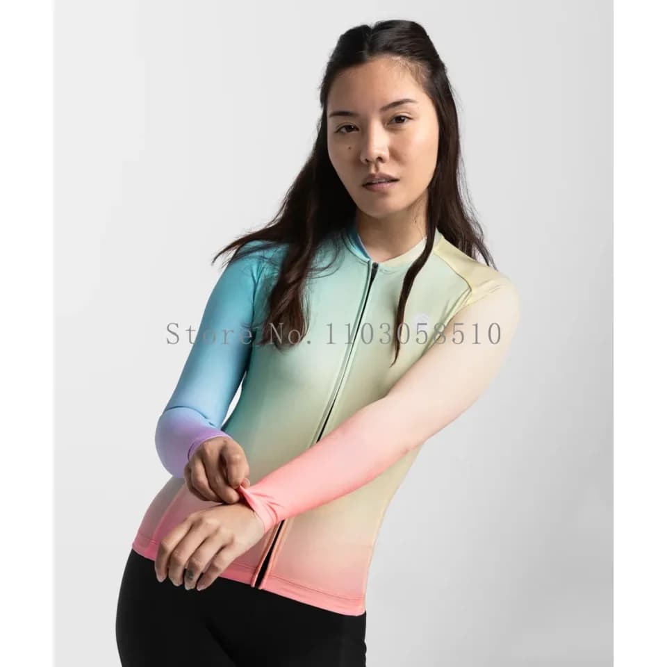 Dámský cyklistický dres prodyšný ultralehký UV ochrana podzimní rychleschnoucí dres XS-3XL