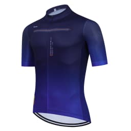 Letní cyklistický dres prodyšný MTB sportovní tričko pro muže cyklooblečení modrý - náhled 3