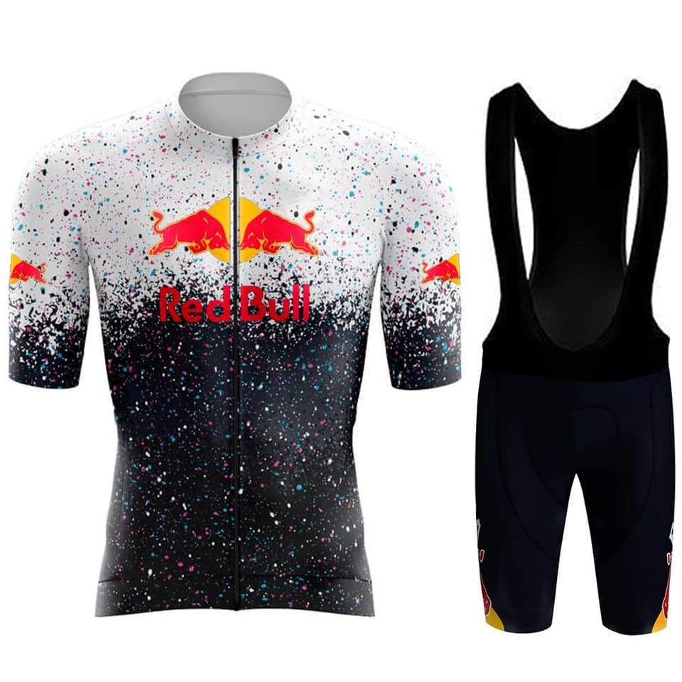 Pánské cyklistické kraťasy a dres - Sportovní oblečení na kolo MTB, červené