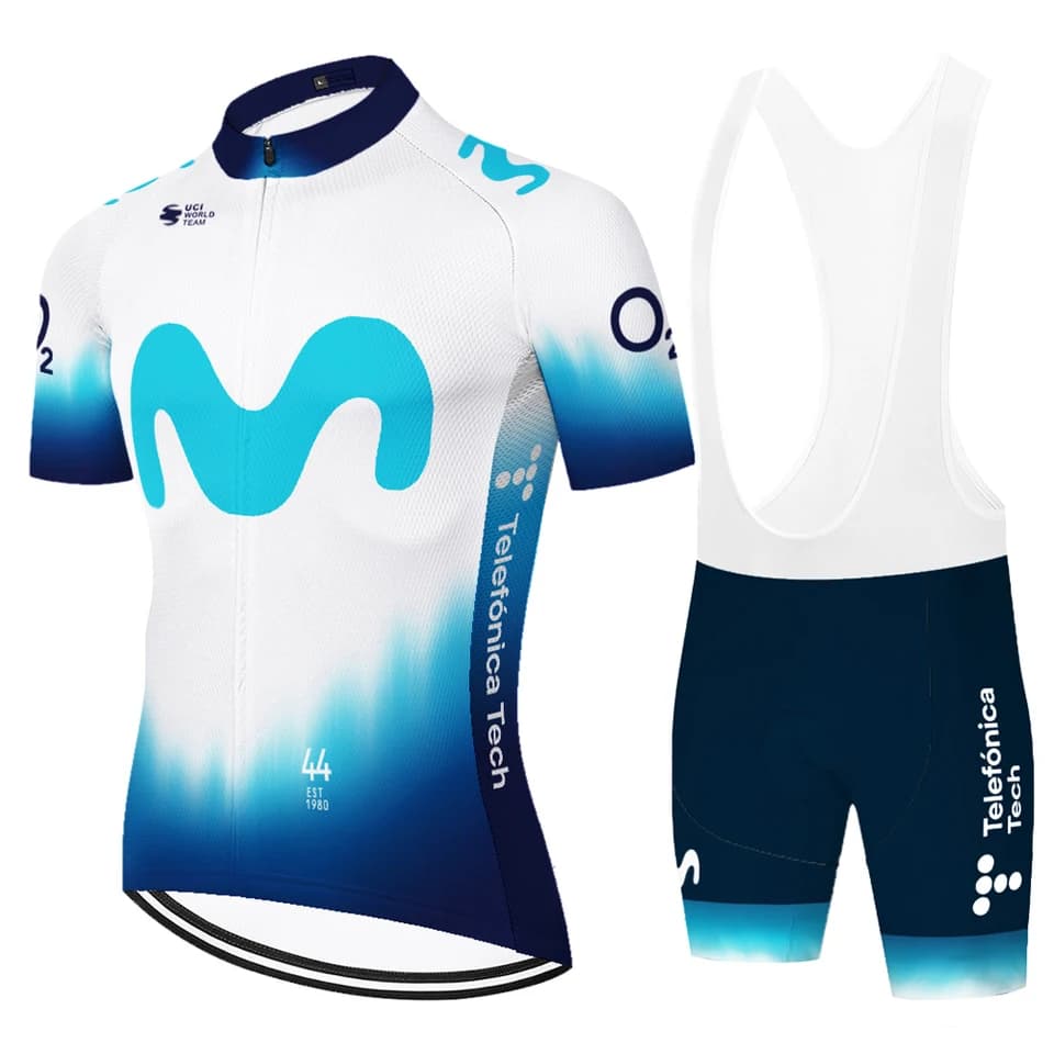 Pánská cyklistická sada letní prodyšný dres MTB silniční kolo modro šedý cyklodres