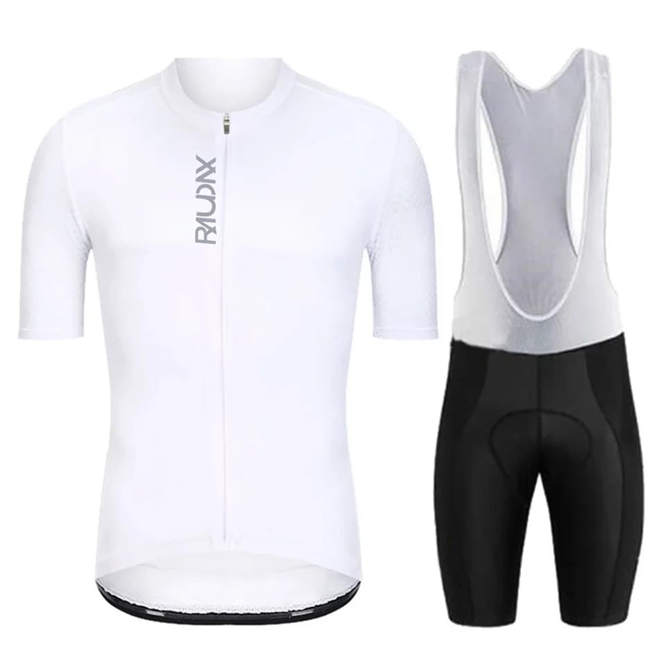 Bílý cyklistický dres pánský MTB prodyšný lehký sportovní cyklo oblečení