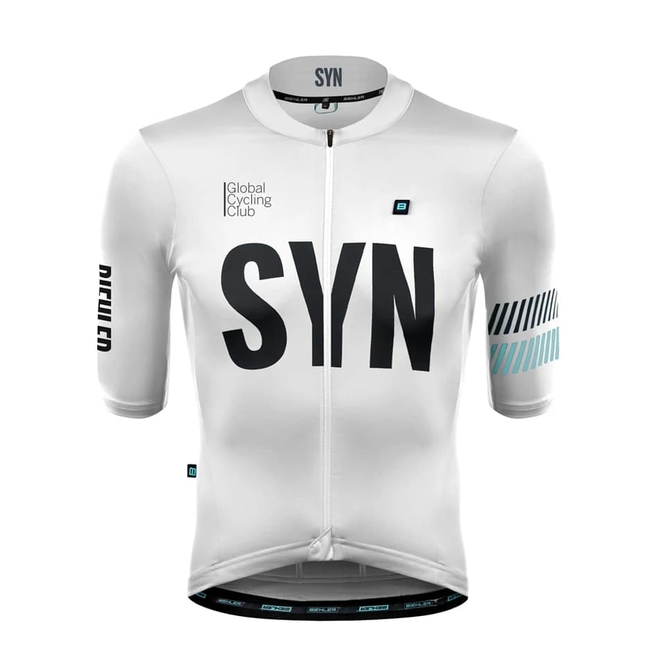 Lehký cyklistický dres pánský bílý prodyšný sportovní MTB krátký rukáv prémová kvalita