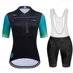 Dámský cyklistický dres letní prodyšný ultralehký duhový set krátký rukáv MTB silniční kolo - náhled 4