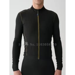 Pánský cyklistický dres prodyšný lehký MTB silniční dlouhý rukáv černý reflexní - náhled 4