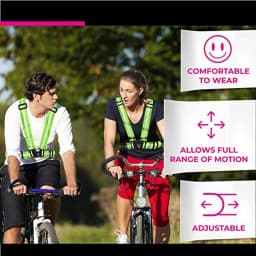 Reflexní bezpečnostní vesta pro cyklisty a běžce - vysoce viditelná, nastavitelná, noční ochrana - náhled 6