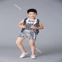 Dívčí taneční kostým - moderní jazz streetdance sukně s flitry pro děti a dospívající - náhled 6