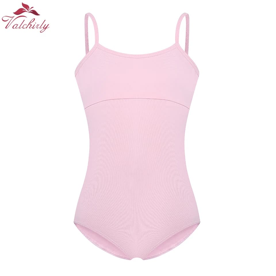 Dívčí baletní trikot s ramínky - sportovní gymnastický top pro děti, černý