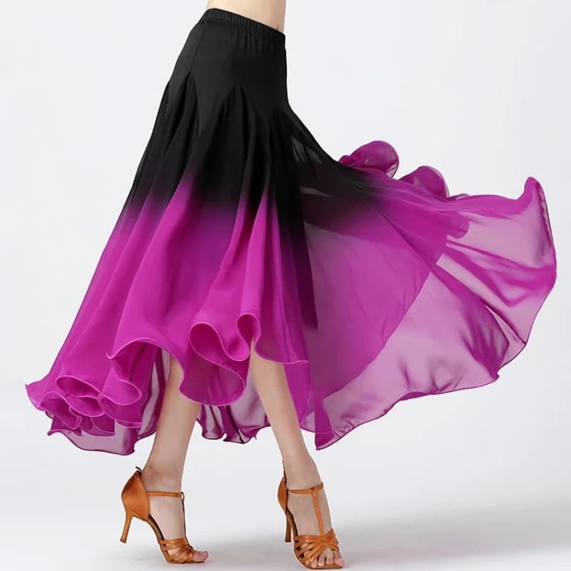 Dámská taneční sukně elegant gradient společenské latino velký swing ST