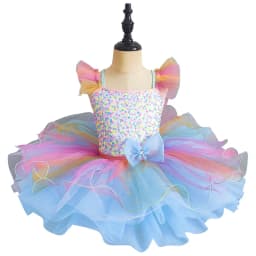 Dětské baletní šaty duhové gymnastické taneční tutu pro děti do 12 let - náhled 2