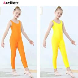 Dívčí taneční body - elastický unitard na balet, gymnastiku a sport - jednobarevný - náhled 4