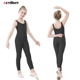 Dívčí taneční body - elastický unitard na balet, gymnastiku a sport - jednobarevný - náhled 2