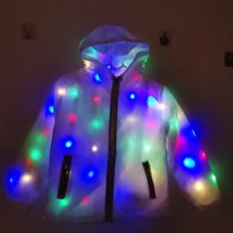 Svítící dětský kostým LED bunda a kalhoty - karnevalový oděv pro Halloween a party - náhled 6