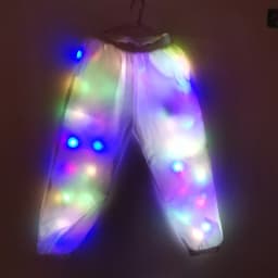 Svítící dětský kostým LED bunda a kalhoty - karnevalový oděv pro Halloween a party - náhled 7