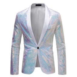 Zlaté pánské sako s flitry - elegantní společenský oblek pro slavnostní příležitosti - náhled 6