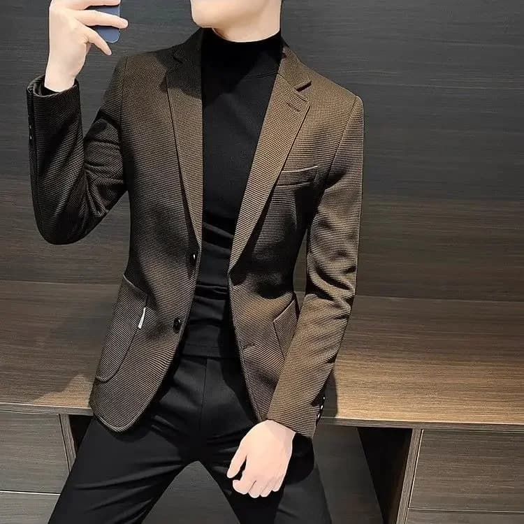 Pánské slim fit sako - elegantní společenský blazer pro muže v moderním stylu